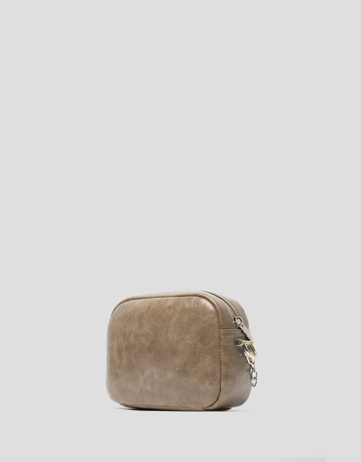 Handbags | Mink Bazin crossbody bag by Spanish designer Roberto Verino