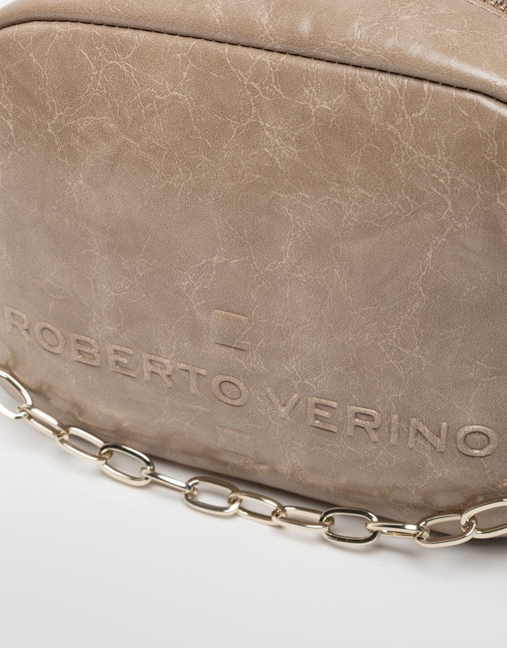 Handbags | Mink Bazin crossbody bag by Spanish designer Roberto Verino