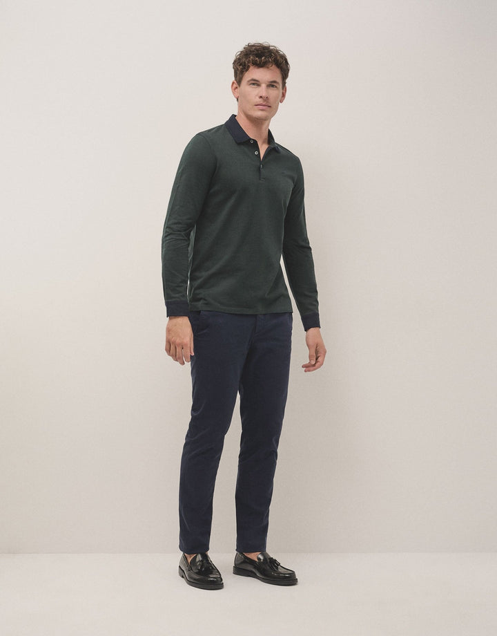 Pants | Navy blue dyed chino trousers by Spanish designer Roberto Verino
