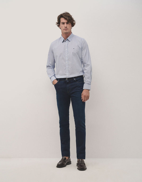 Pants | Navy blue slim fit jeans by Spanish designer Roberto Verino