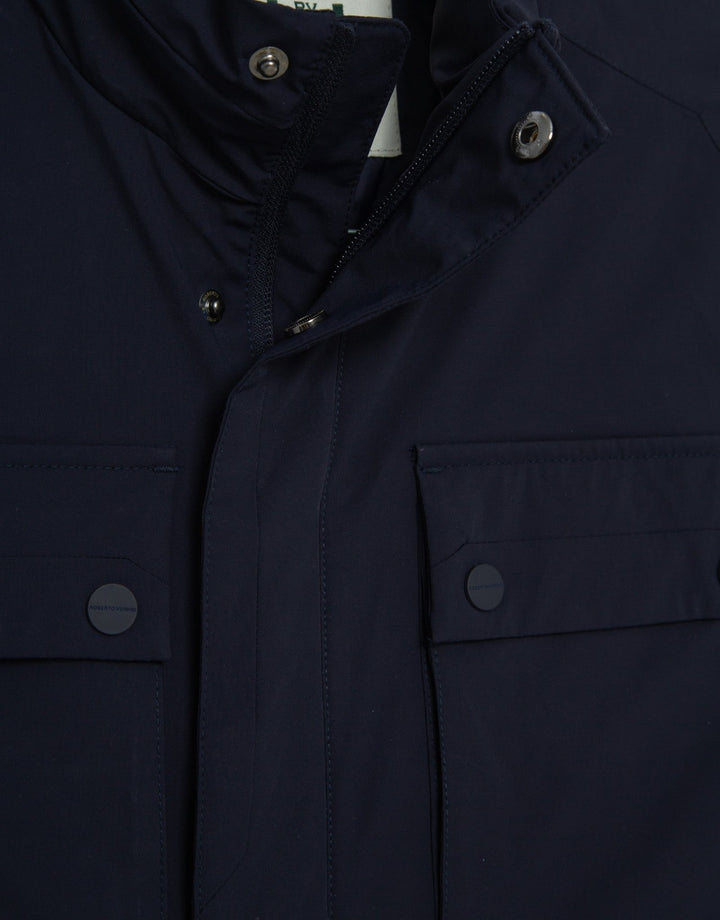 Outerwear | Navy four pocket parka by Spanish designer Roberto Verino