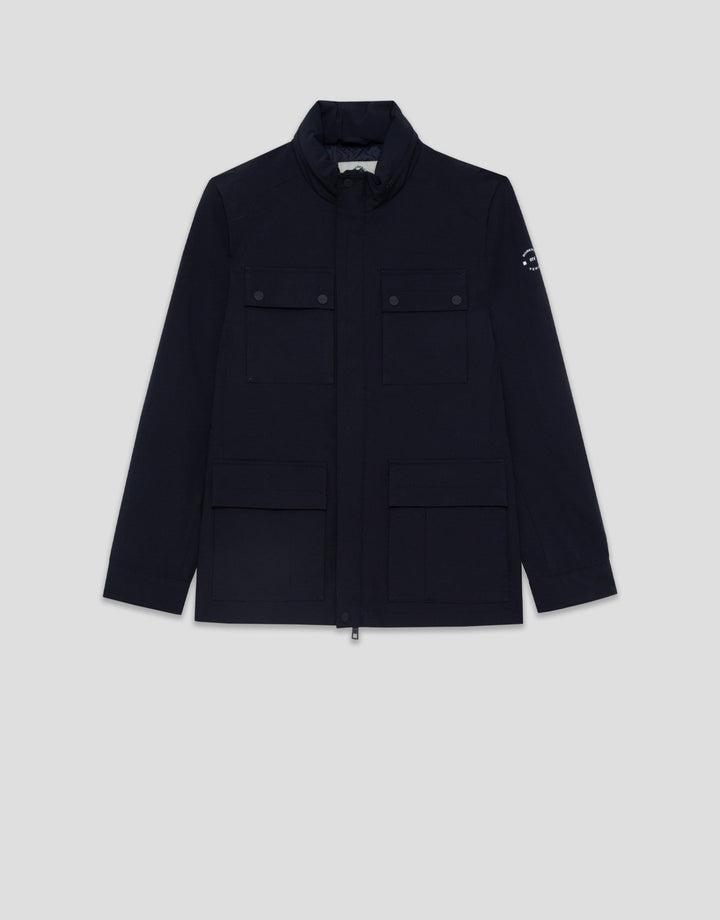 Outerwear | Navy four pocket parka by Spanish designer Roberto Verino