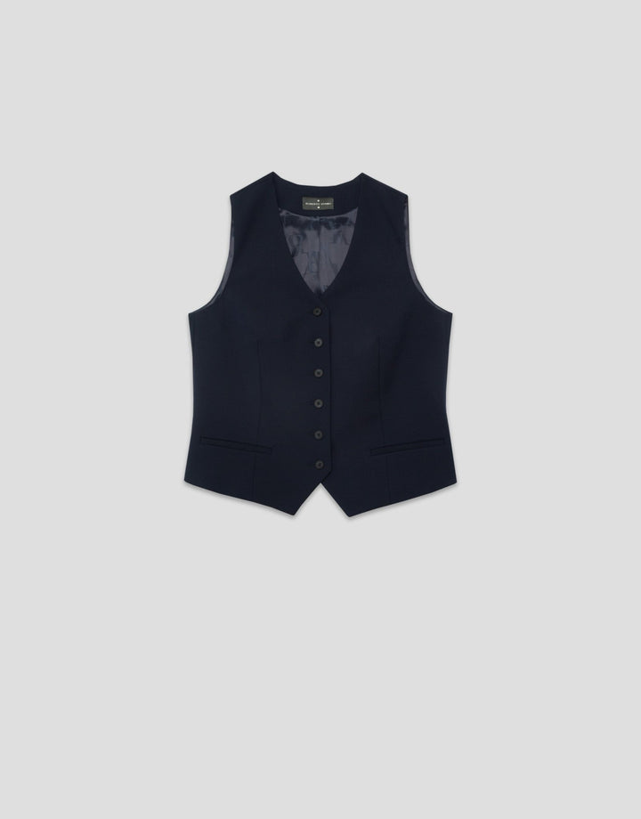 General | Night blue men's tailored vest by Spanish designer Roberto Verino