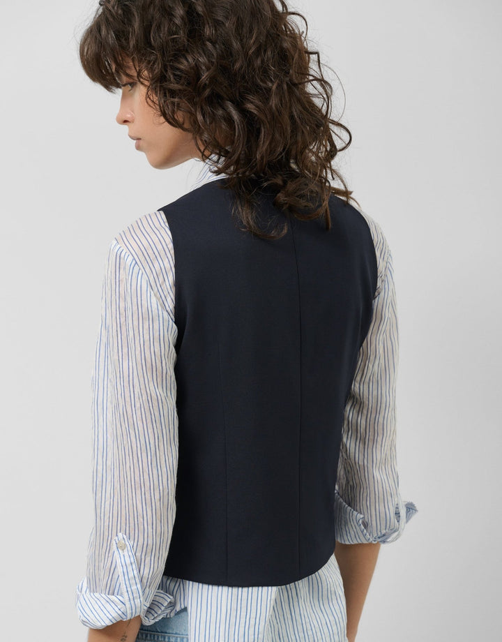 General | Night blue men's tailored vest by Spanish designer Roberto Verino
