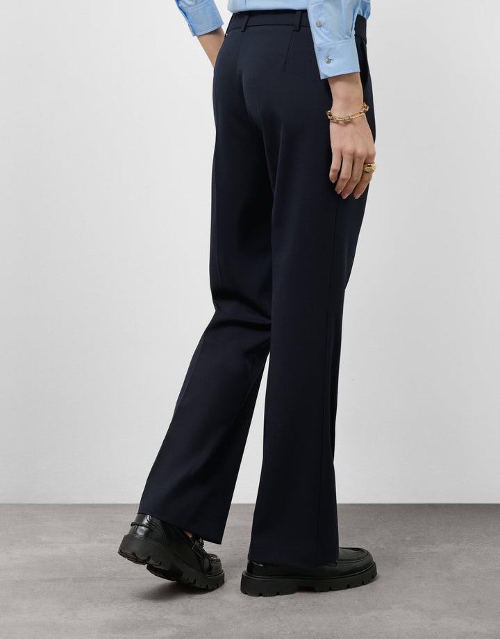 Pants | Night blue straight trousers by Spanish designer Roberto Verino