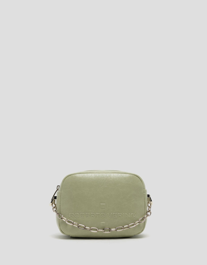 Handbags | Olive Green Bazin Shoulder Bag by Spanish designer Roberto Verino