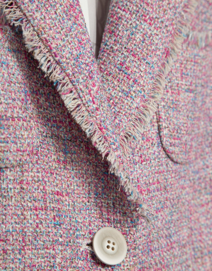 Jackets | Pink tweed short jacket by Spanish designer Roberto Verino