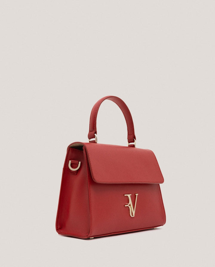 Handbags | Red leather midi Mía handbag by Spanish designer Roberto Verino