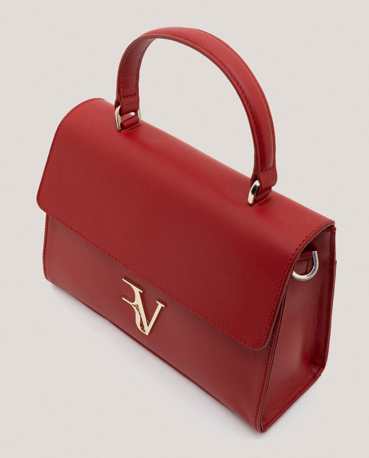 Handbags | Red leather midi Mía handbag by Spanish designer Roberto Verino