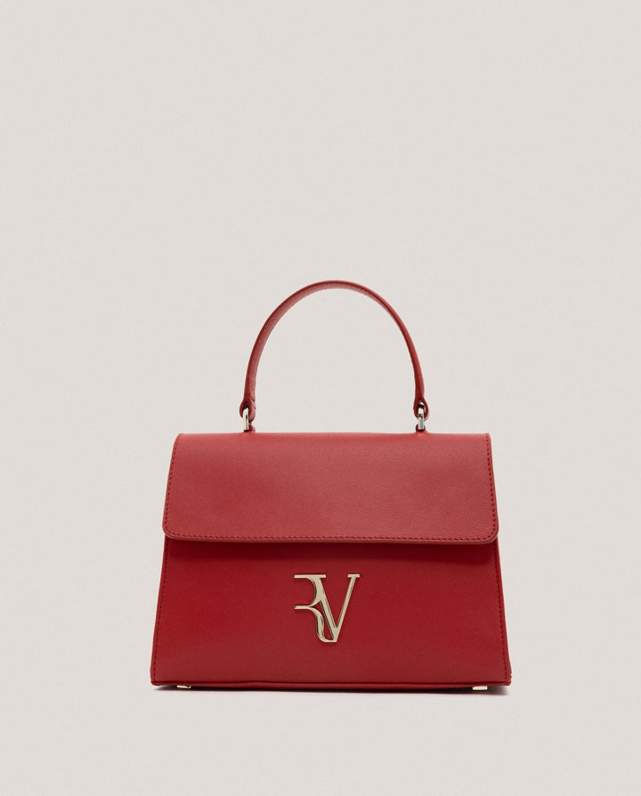 Handbags | Red leather midi Mía handbag by Spanish designer Roberto Verino