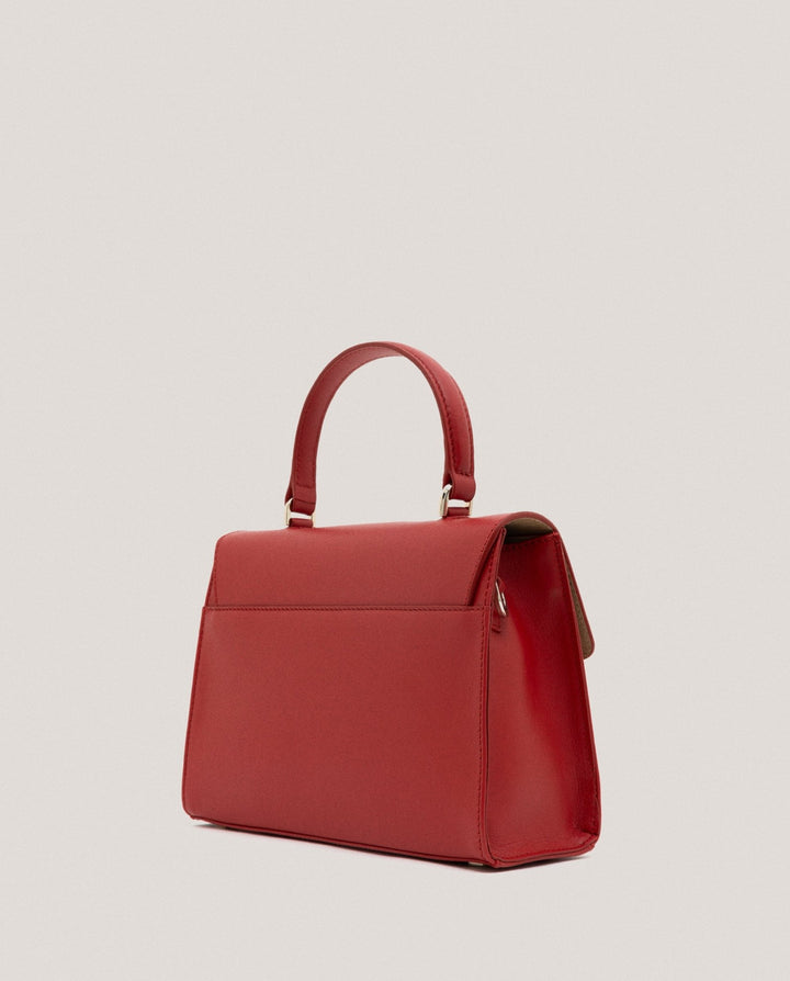 Handbags | Red leather midi Mía handbag by Spanish designer Roberto Verino