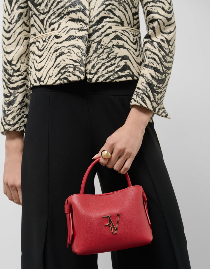 Handbags | Red leather mini Nina handbag by Spanish designer Roberto Verino