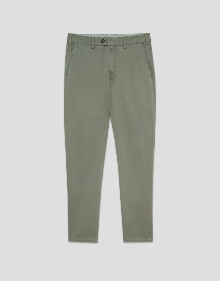 General | Regular beige dyed cotton chinos by Spanish designer Roberto Verino