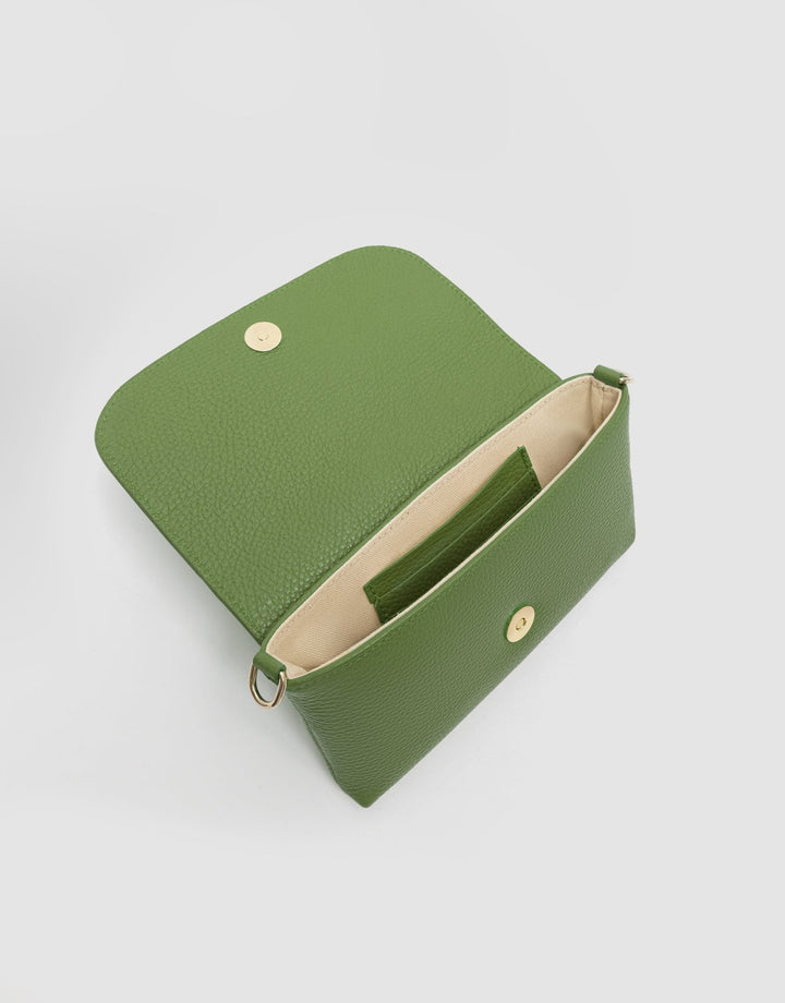 Handbags | Rita green leather handbag by Spanish designer Roberto Verino