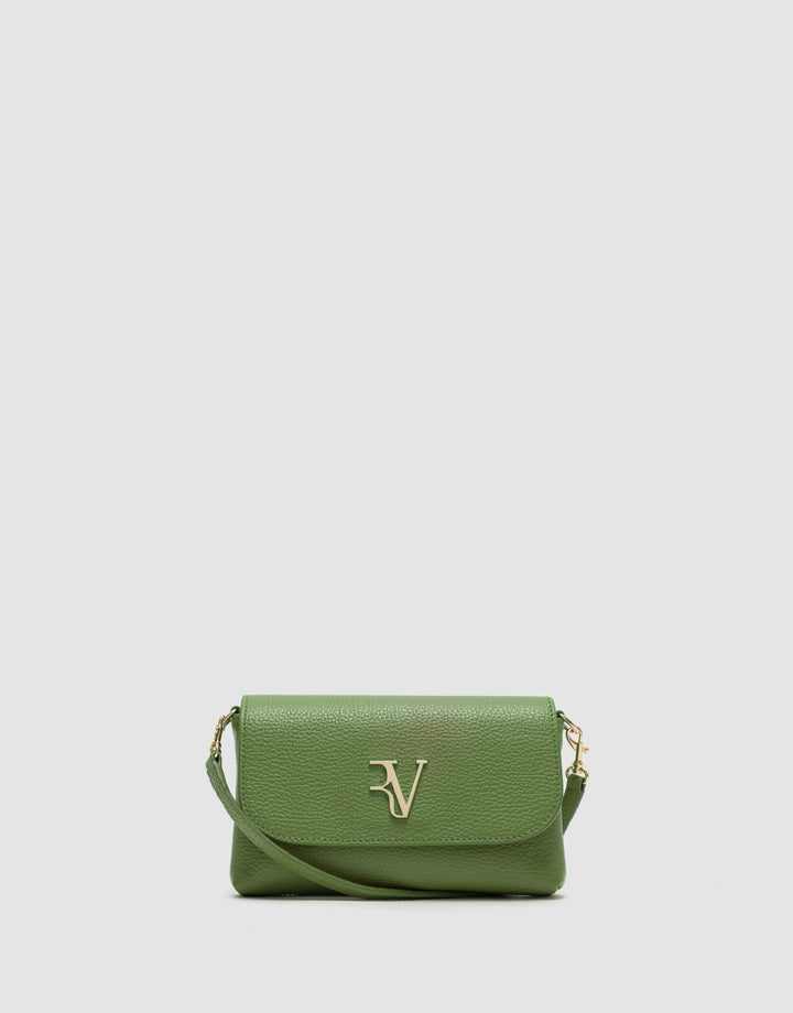 Handbags | Rita green leather handbag by Spanish designer Roberto Verino