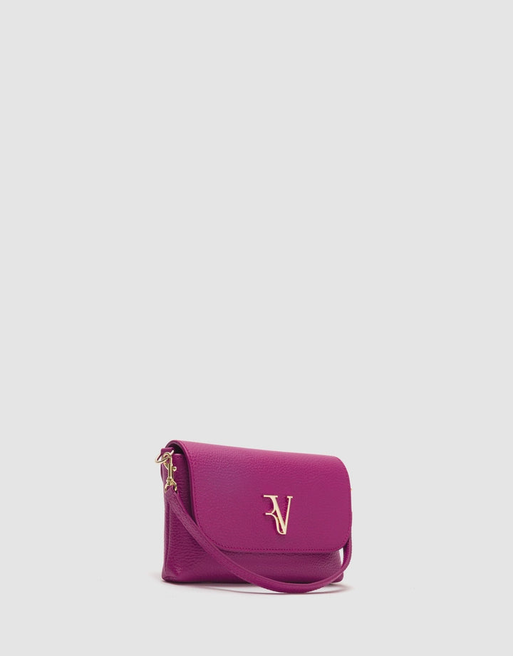 Handbags | Rita raspberry leather handbag by Spanish designer Roberto Verino