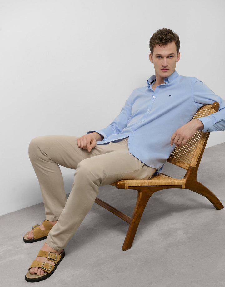 General | Sand dyed chino trousers by Spanish designer Roberto Verino