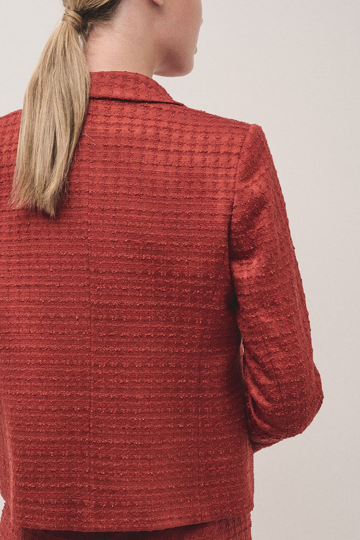 Knitwear | Short square tile - colored jacket by Spanish designer Roberto Verino