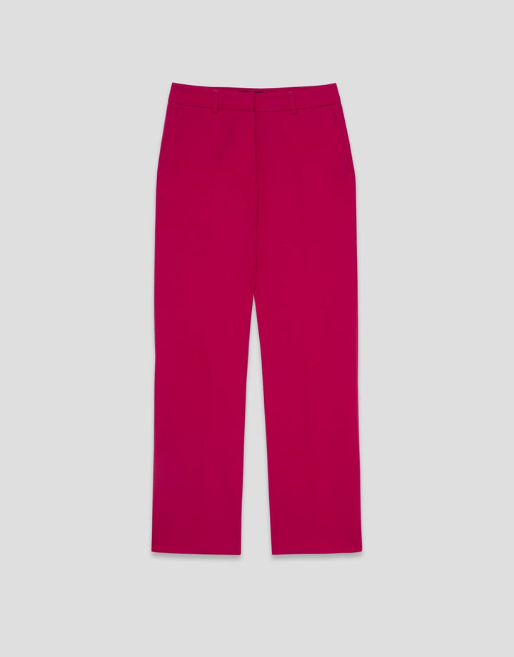 Pants | Straight raspberry crepe trousers by Spanish designer Roberto Verino