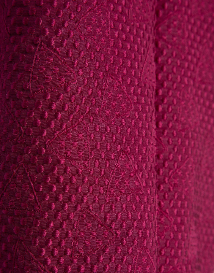 Pants | Straight raspberry piqué pants by Spanish designer Roberto Verino
