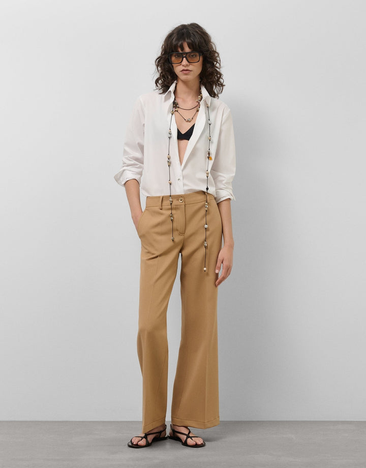 General | White men's cut shirt with embroidered logo by Spanish designer Roberto Verino