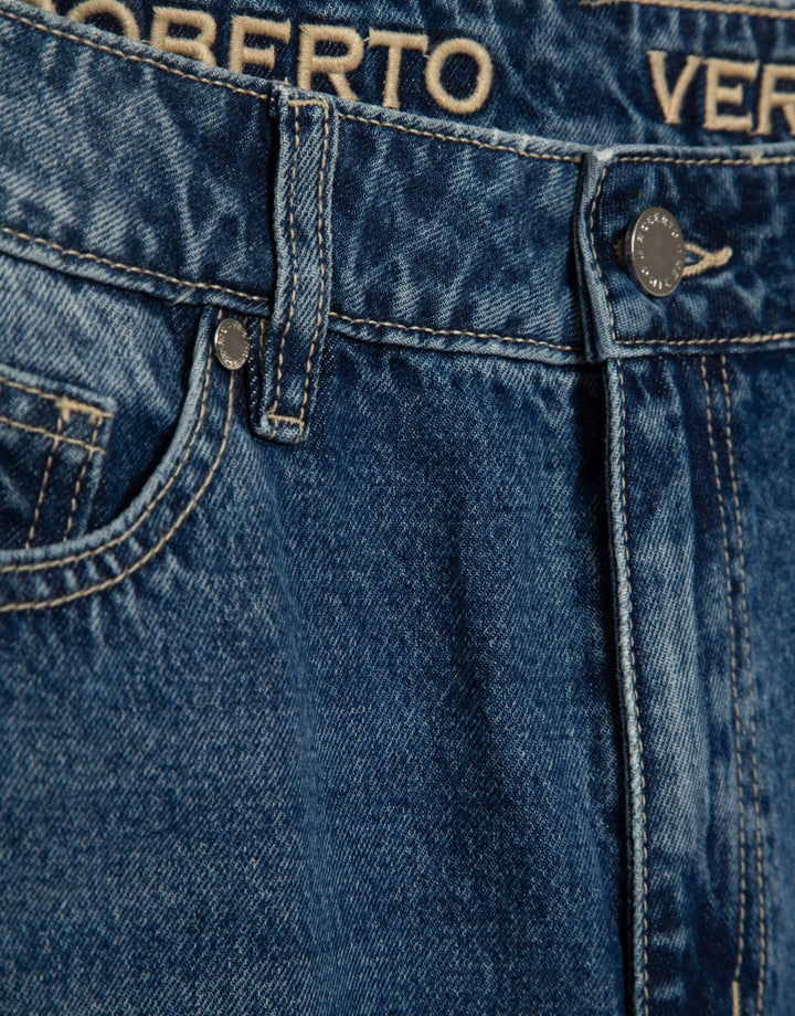 Pants | Wide leg blue jeans by Spanish designer Roberto Verino